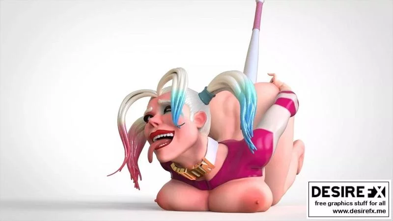 哈莉奎因笔架 3D打印模型|Harley Quinn pen holder – 3D Print Model