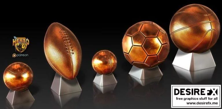 动漫球类套装3D打印模型|Sports Ball Pack1