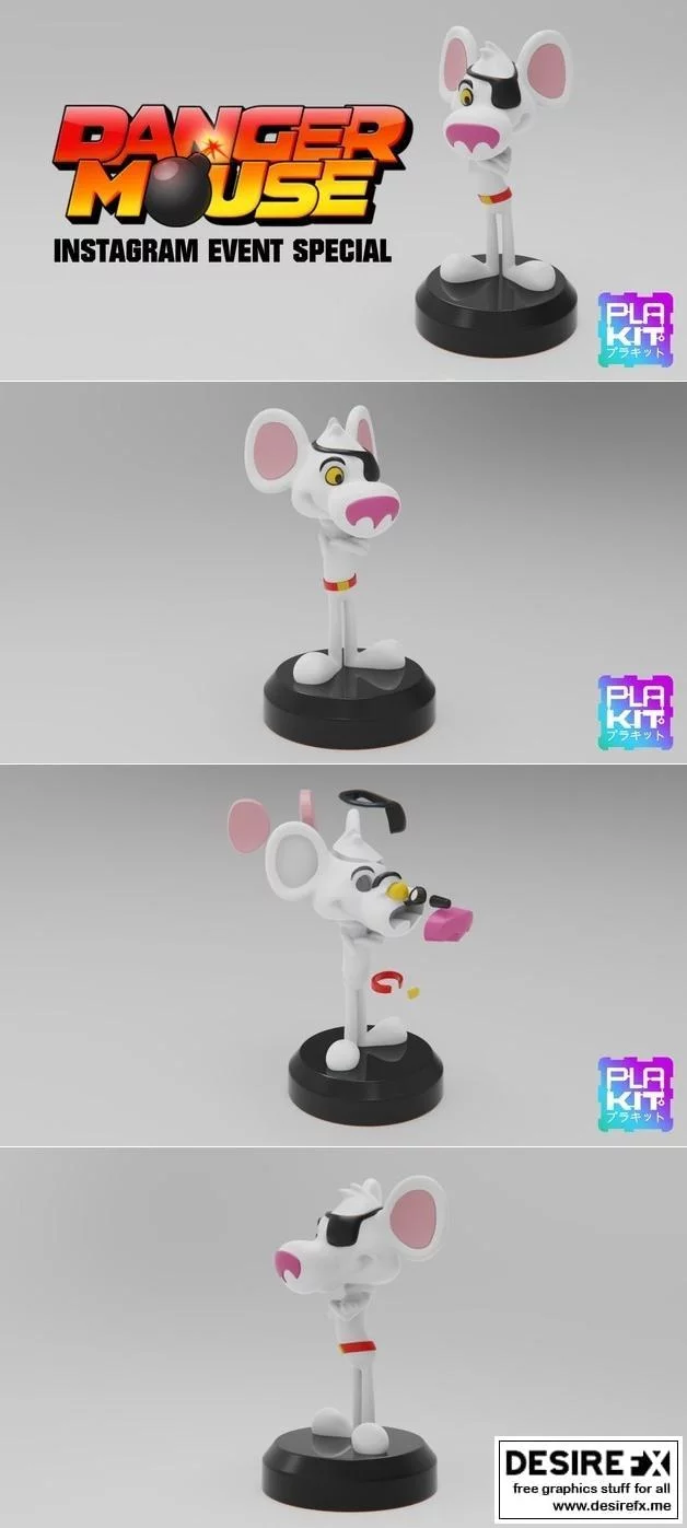 PlaKit 机械鼠 3D打印模型|PlaKit Danger Mouse