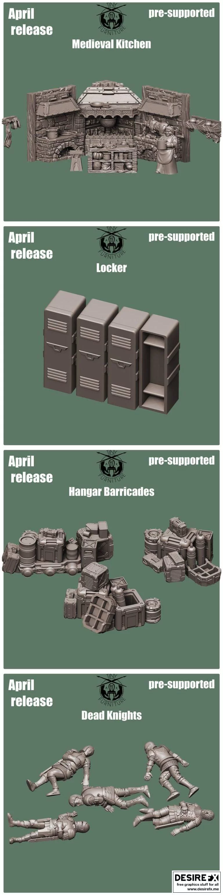 Tiny Furniture 2022四月作品：《进击的巨人》艾伦·耶格尔 3D打印模型集|Tiny Furniture April 2022