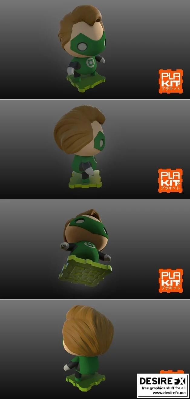 PlaKit DC 绿灯侠 3D打印模型|PlaKit DC Green Lantern