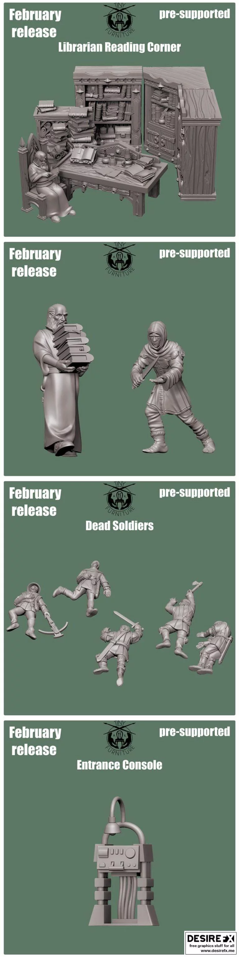 Tiny Furniture 2022二月作品：《咒术回战》角色模型3D打印设计|Tiny Furniture February 2022