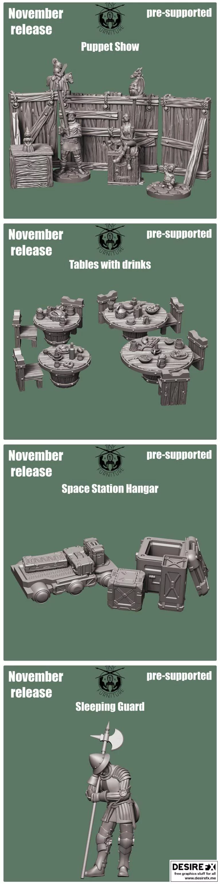 Tiny Furniture 2021十一月作品：《原神》·旅行者 3D打印模型|Tiny Furniture November 2021