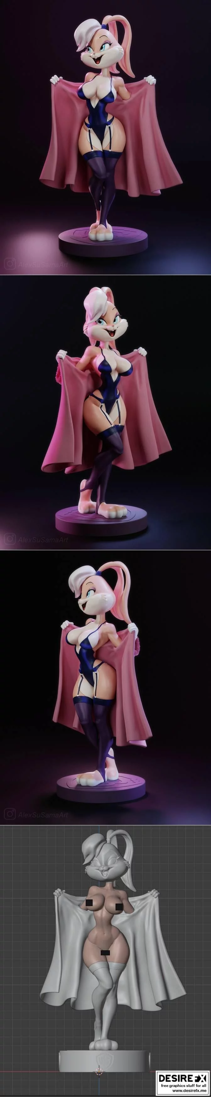 Lola Bunny 3D打印模型|Lola Bunny Clothed and NSFW Version