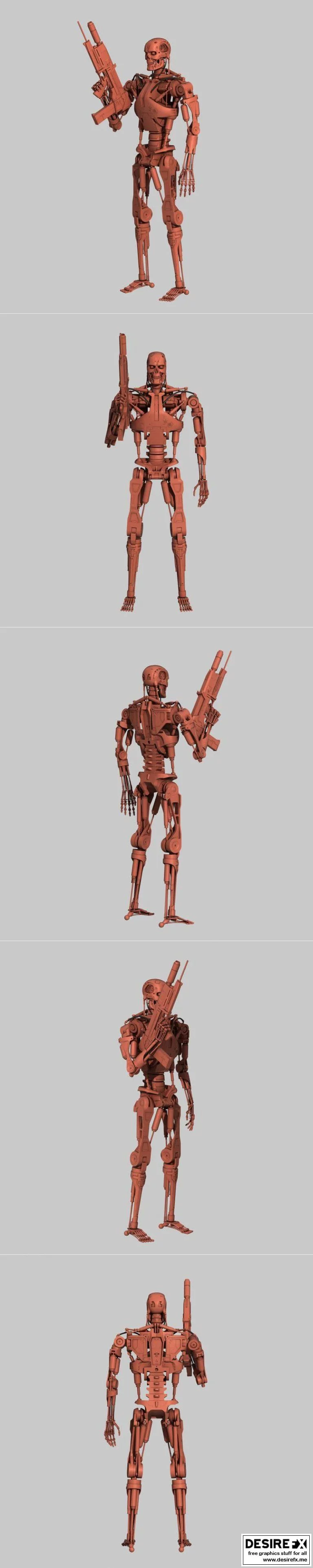 终结者T-800内骨骼 3D打印模型|Terminator T-800 Endoskeleton