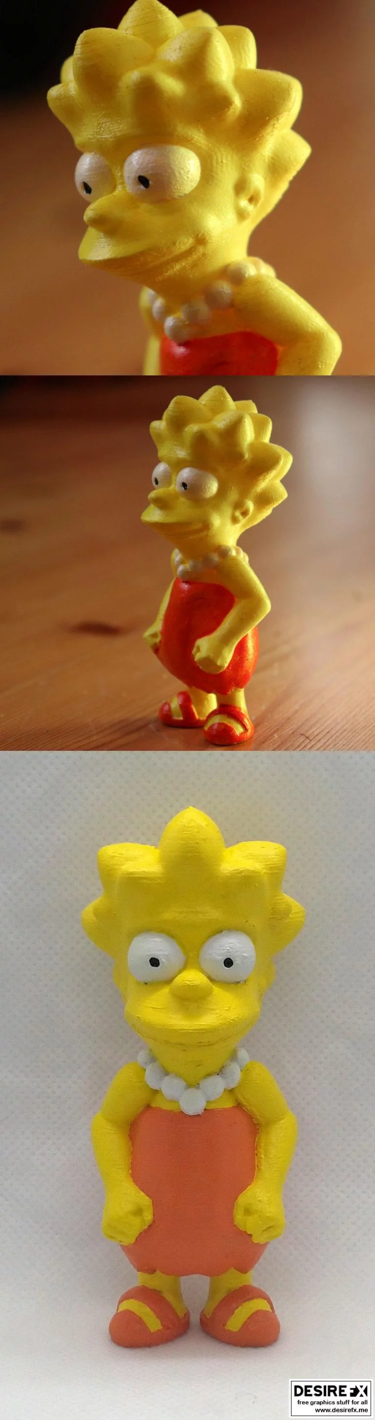 《辛普森一家》莉莎角色3D打印模型|The Simpsons – Lisa Simpson
