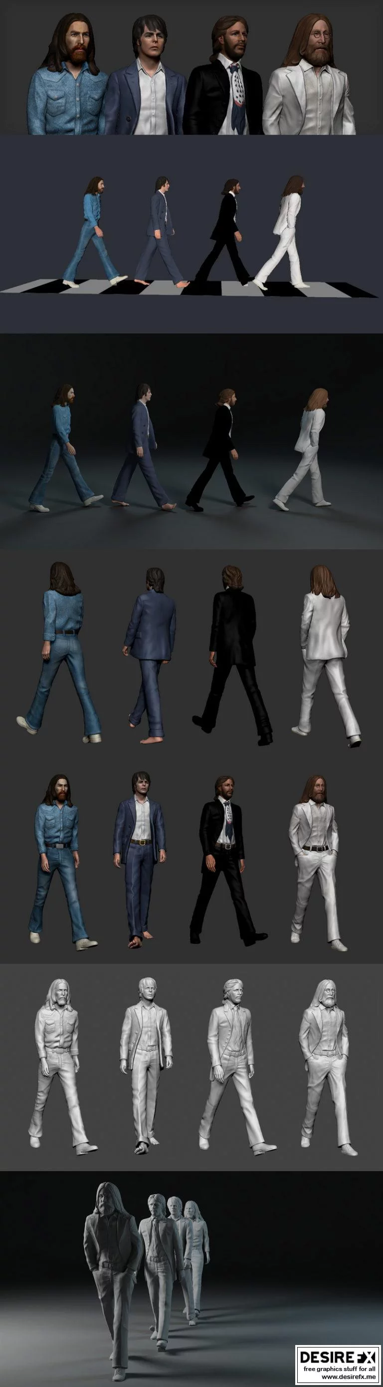 披头士 -  Abbey Road - 保罗·麦卡特尼 3D打印模型|The Beatles – Abbey Road