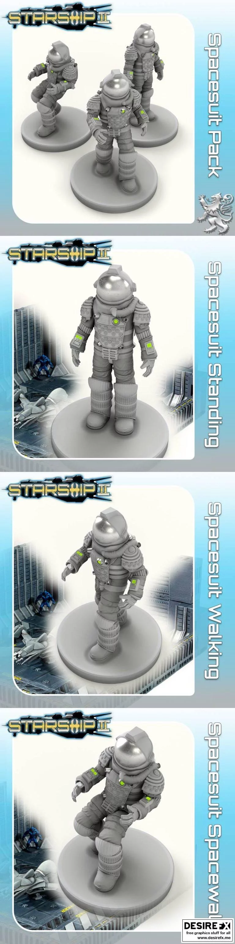 星际探险者3D打印模型|Spacesuit Pack