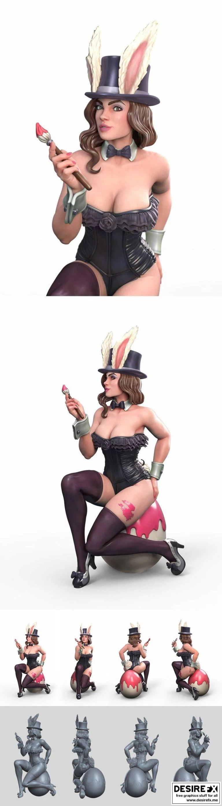 Paulette 3D打印模型集|Paulette Pin-Up