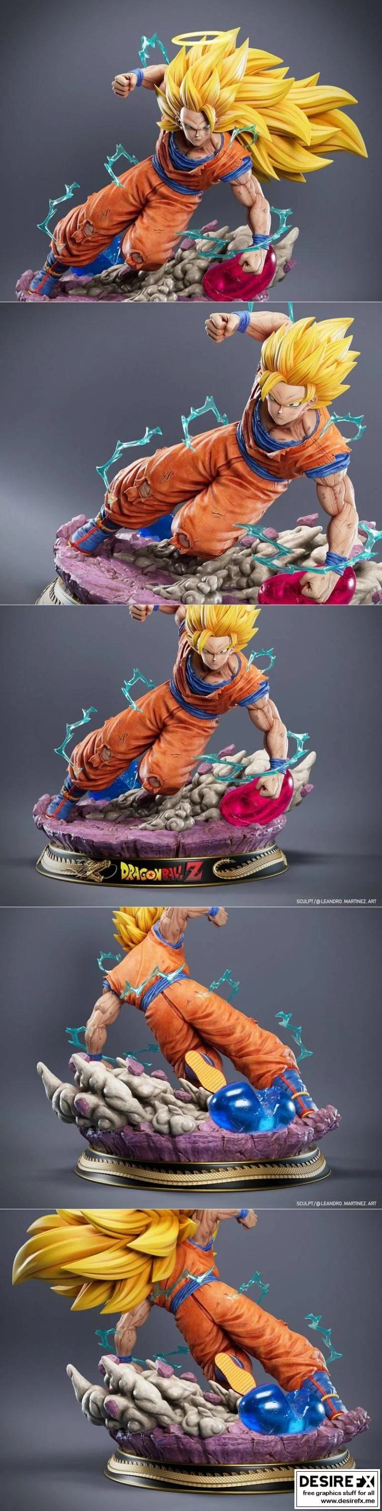 龙珠超SSJ3 3D打印模型|Goku SSJ3