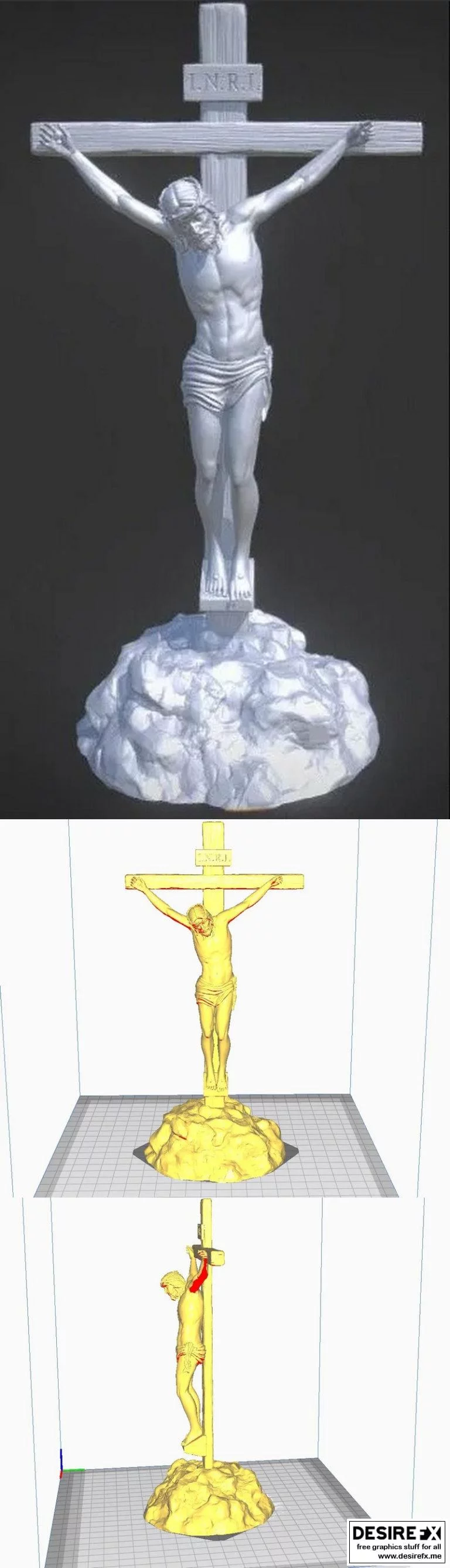 十字架上的基督 3D打印模型|Christ on the cross