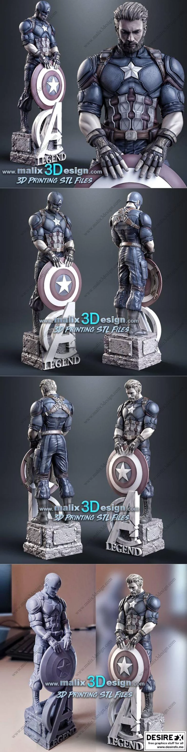 美国队长3D打印模型|Captain America