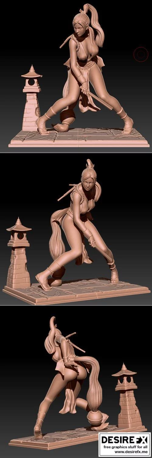 Mai Shiranui 3D打印模型集|Mai Shiranui Cut Version