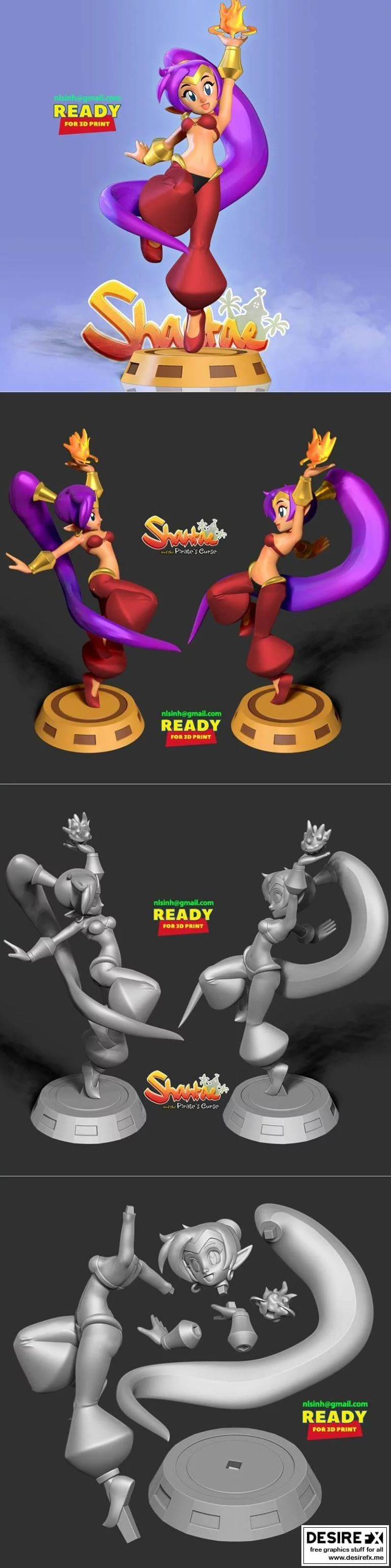 Shantae 3D打印模型集|Shantae