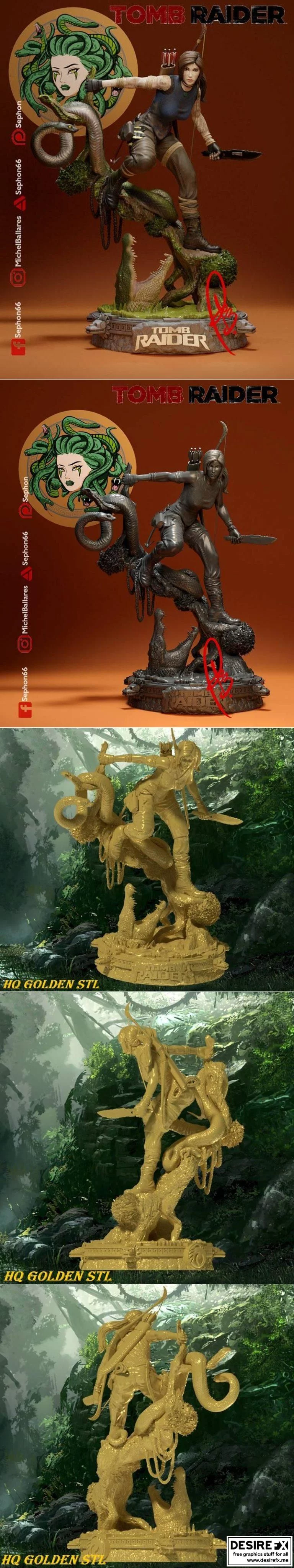 《古墓丽影3D打印模型》|Lara Croft