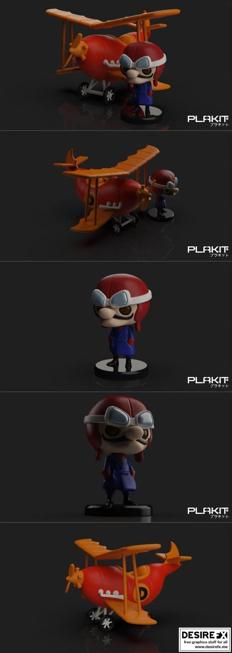 PlaKit 复刻经典：Dastardly与Muttley的疯狂飞行器3D打印模型|PlaKit Dastardly And Muttley Machines DASTARDLY PLANE