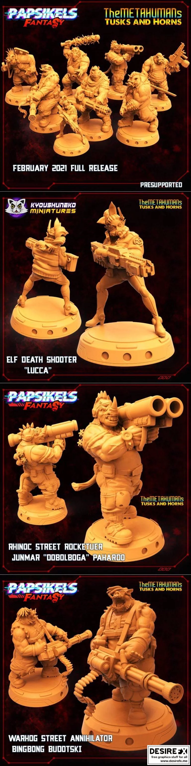 Papsikels迷你模型——元人类系列（2021年）|Papsikels Miniatures – the Metahumans February 2021