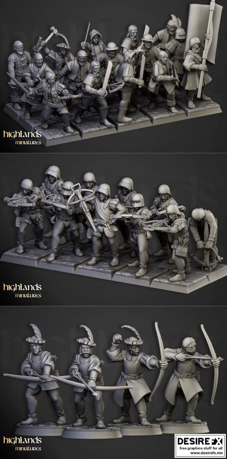 高地迷你模型 – 太阳之地民兵 2022年三月版|Highlands Miniatures – Sunland Militia March 2022