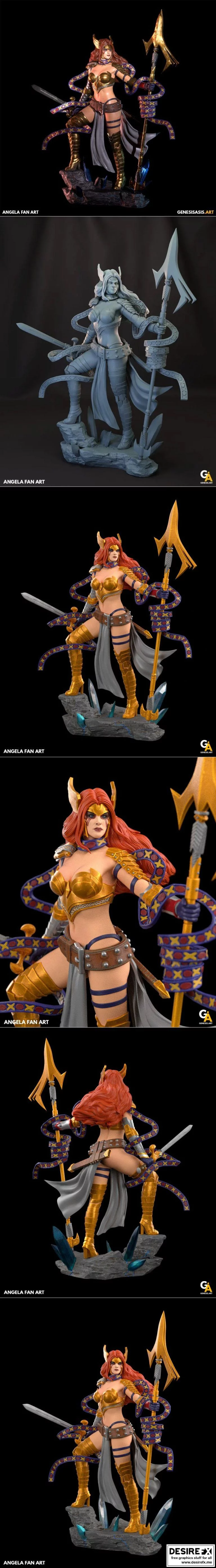 Angela中的作品与角色3D打印模型集|Angela