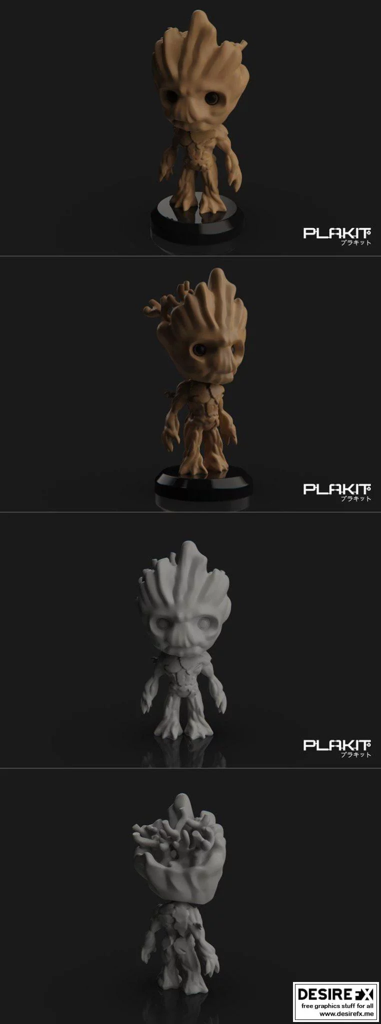 PlaKit GOTG 格鲁特 3D打印模型|PlaKit GOTG Groot