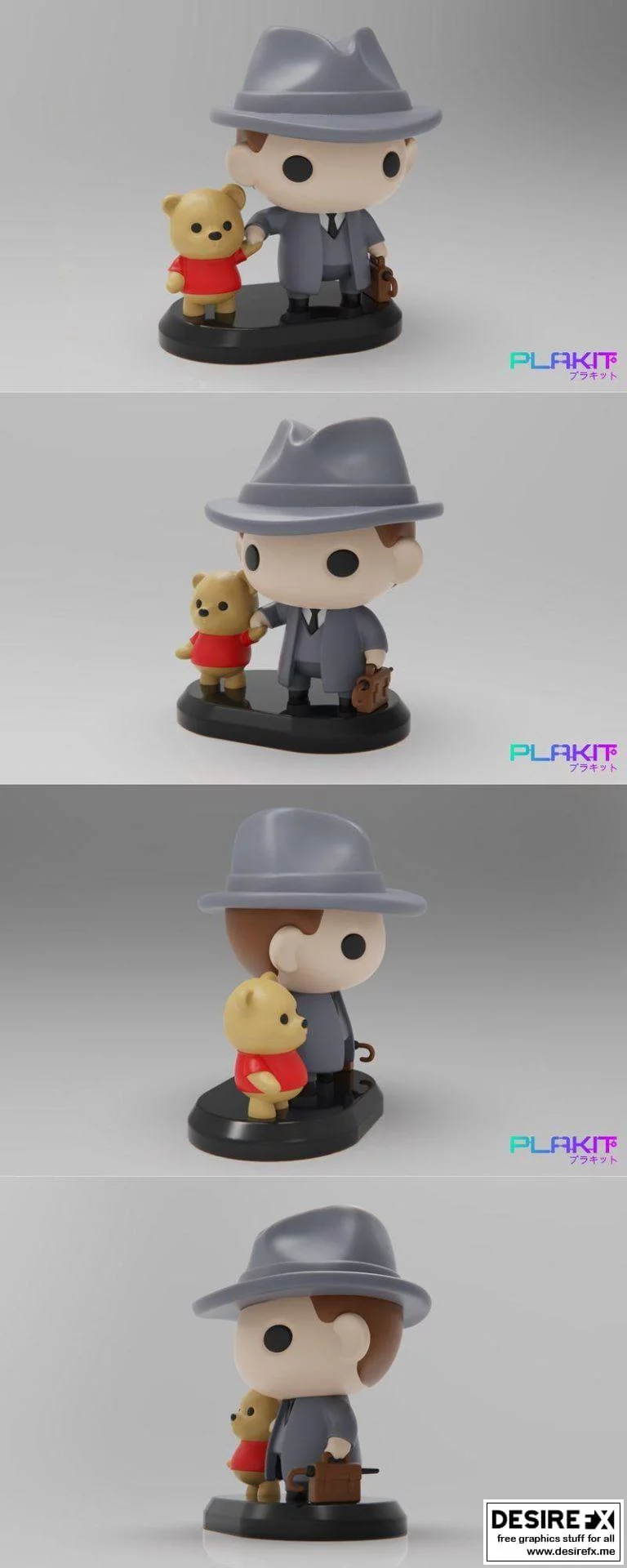 PlaKit小熊维尼3D打印模型|PlaKit Christopher Robin