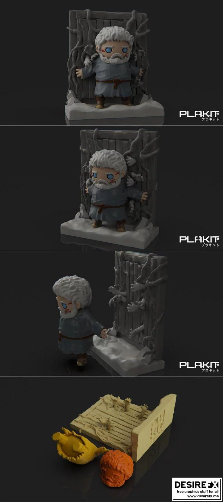 PlaKit 奥术之王 罕度 3D打印模型|PlaKit Game Of Thrones Hodor