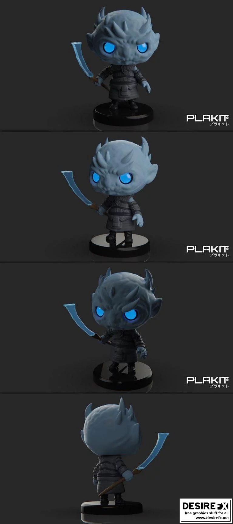 PlaKit 魔王夜王 3D打印模型|PlaKit Game Of Thrones Night King