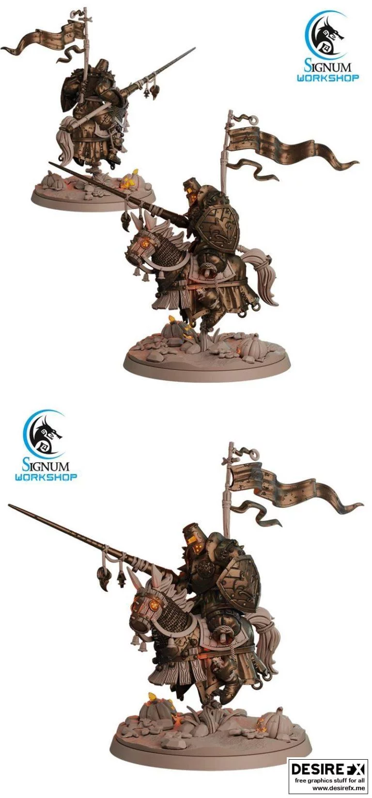 矛骑士3D打印模型|Scarecrow Knight with Spear