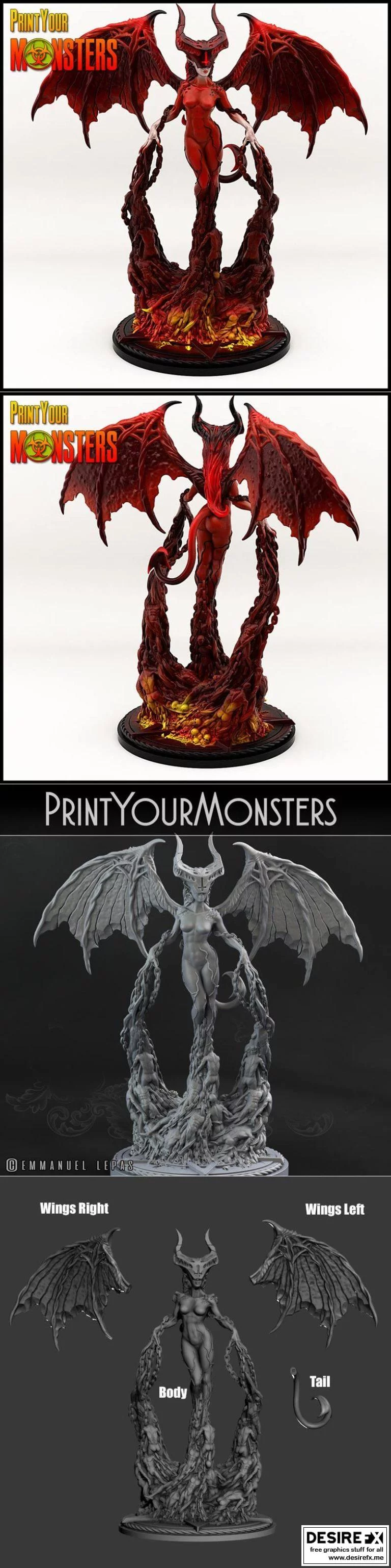 恶魔女王3D打印模型|Demon Queen