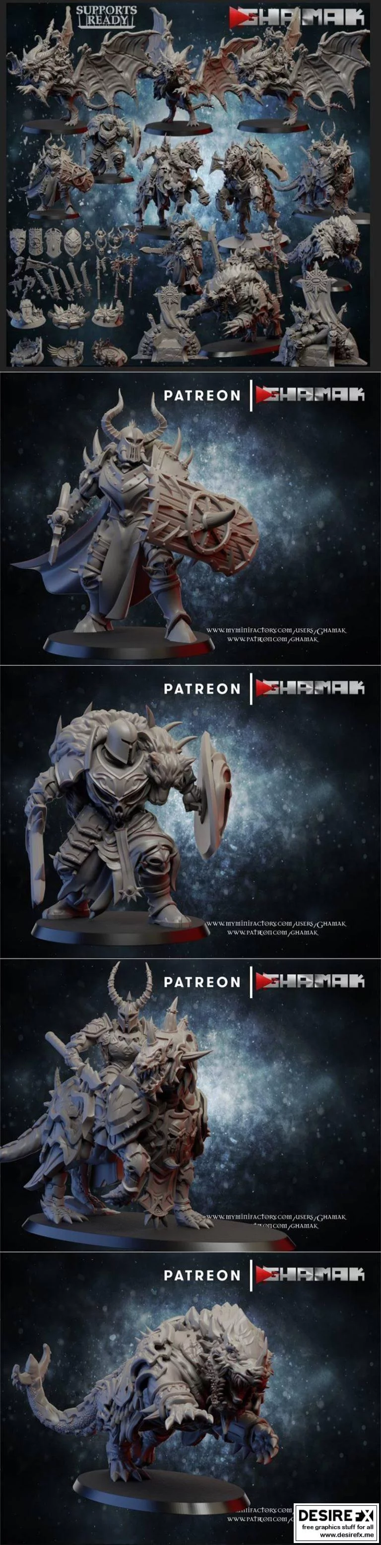 Ghamak幻想作品2021——3D打印模型集|Ghamak – Fantasy January 2021