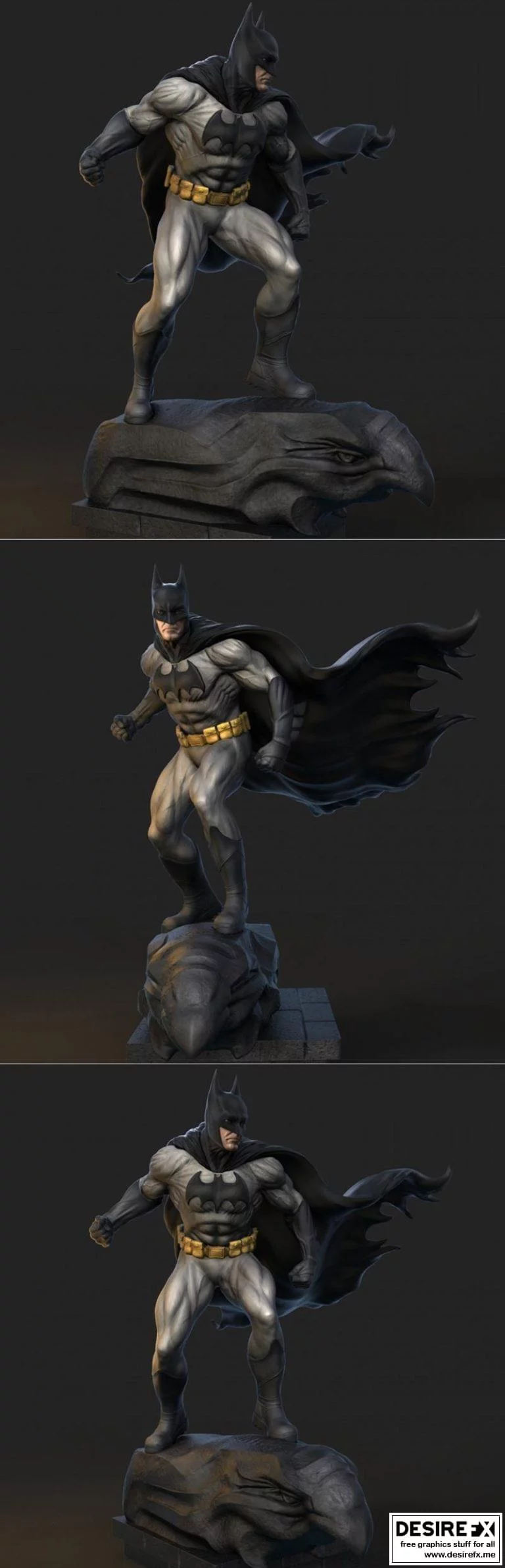 蝙蝠侠3D打印模型|Batman on a roof