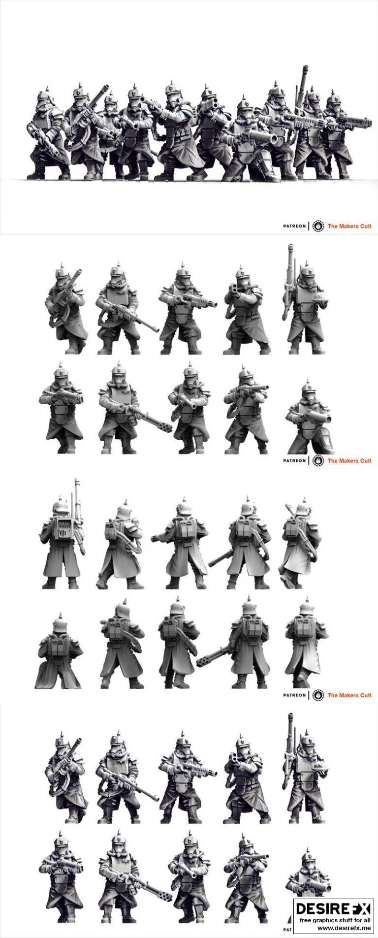 Valour Korps – 冲锋步兵3D打印模型|Valour Korps – Shock Infantry Builder