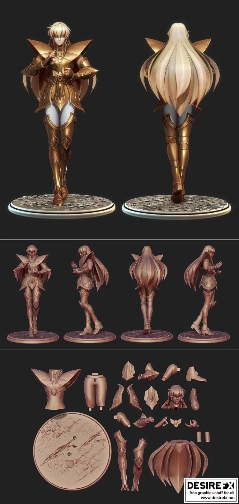 圣域射手沙卡 3D打印模型|Saint Seiya Virgo Shaka