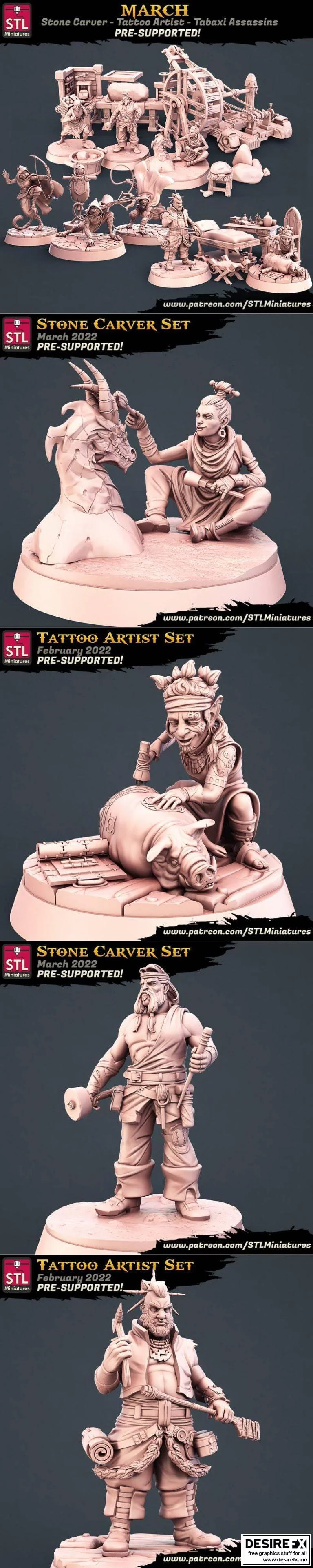 STL迷你模型 | 《原神》旅行者角色3D打印模型|STL Miniatures March 2022