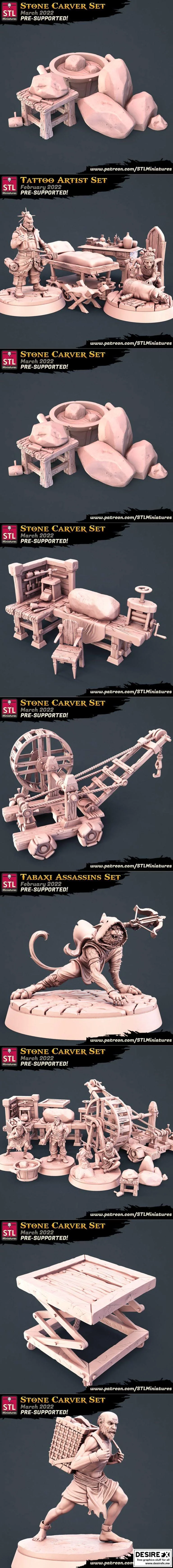 STL迷你模型 | 《原神》旅行者角色3D打印模型|STL Miniatures March 2022