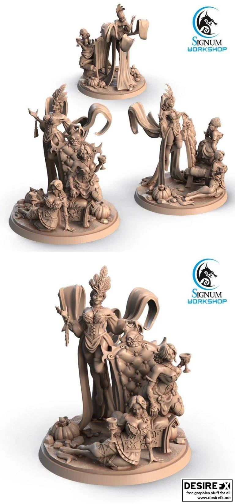 三只魅惑吸血鬼 3D打印模型|Three Seductive Vampires