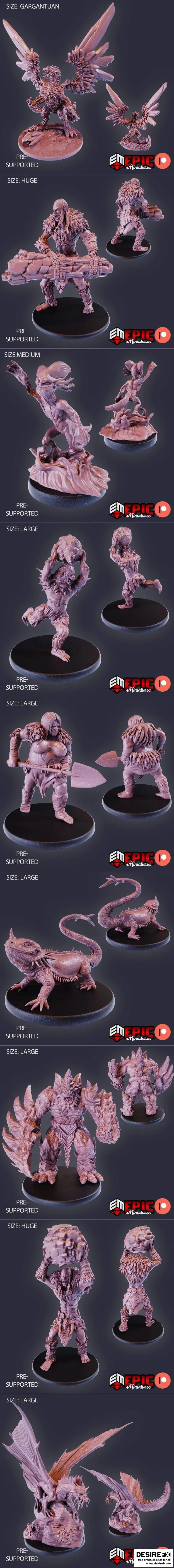 绝望洞穴——Epic Miniatures系列3D打印模型|Epic Miniatures – Caves of Despair