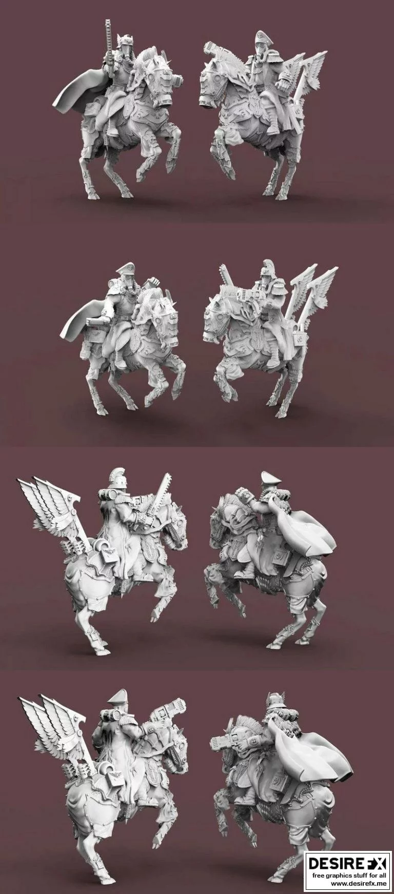 《战锤40000：执剑官3D打印模型》|Mounted Commissar