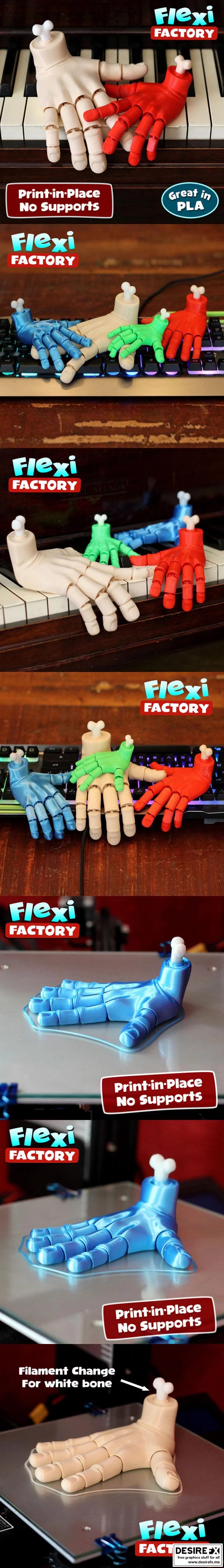 Flexi Print-In-Place 手办 3D打印模型|Flexi Print-In-Place Hand