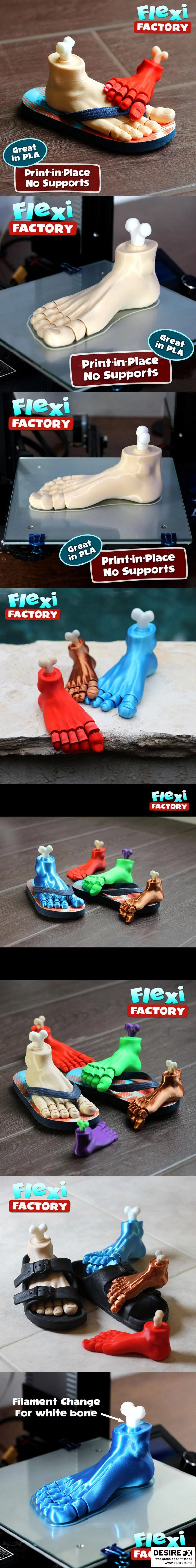 柔性嵌入式打印脚部模型——来自《鬼灭之刃》炭治郎的3D打印脚部设计|Flexi Print-In-Place Foot