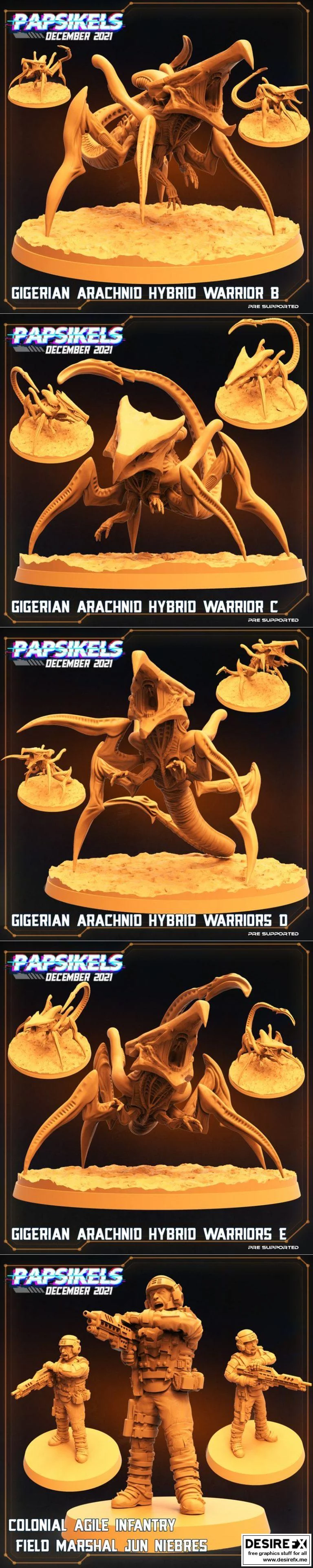 Papsikels迷你模型——《夺命舰》降维战士（2021年12月）|Papsikels Miniatures – Dropship Troopers December 2021