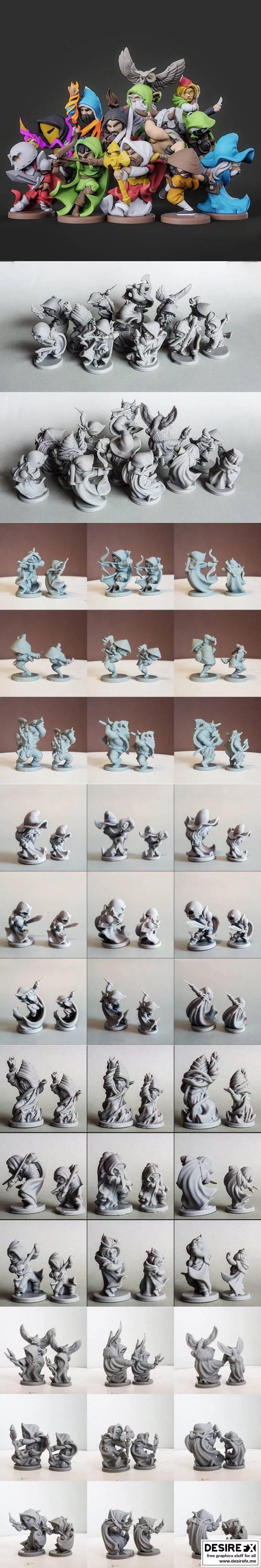 Arminas Didziokas 3D打印角色模型套装 1-4集|Arminas Didziokas – RPG Heroes Full Set 1-4