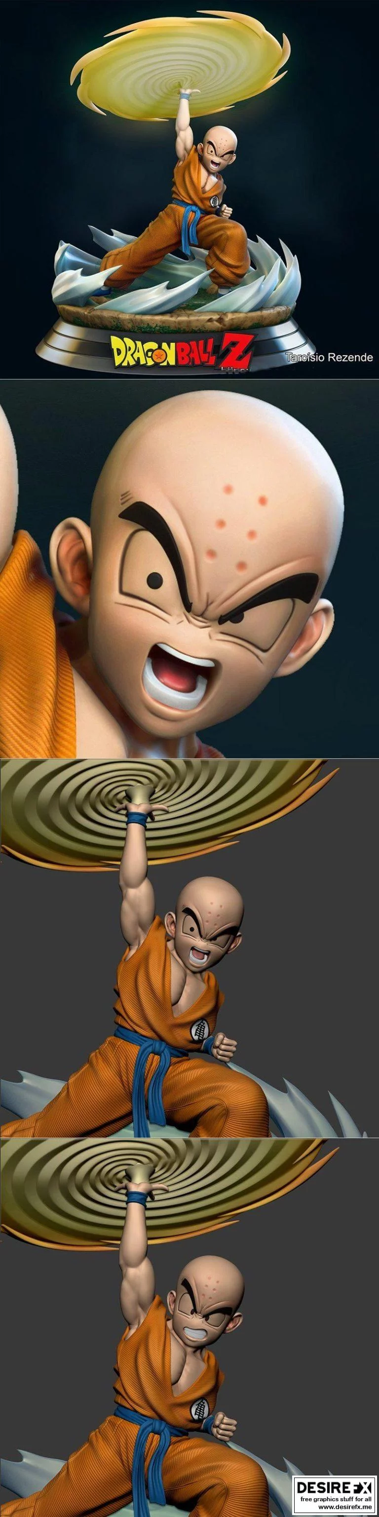 克林-龙珠-3D打印模型|Krillin Kienzan