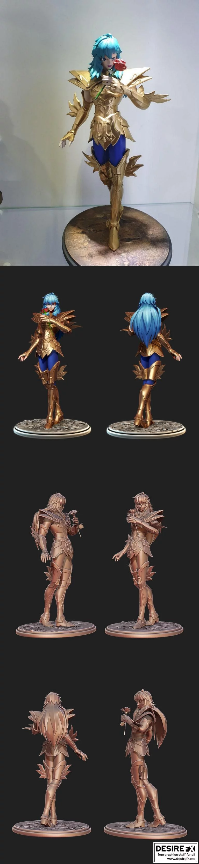 双鱼座阿佛洛狄忒 3D打印模型|Pisces Aphrodite