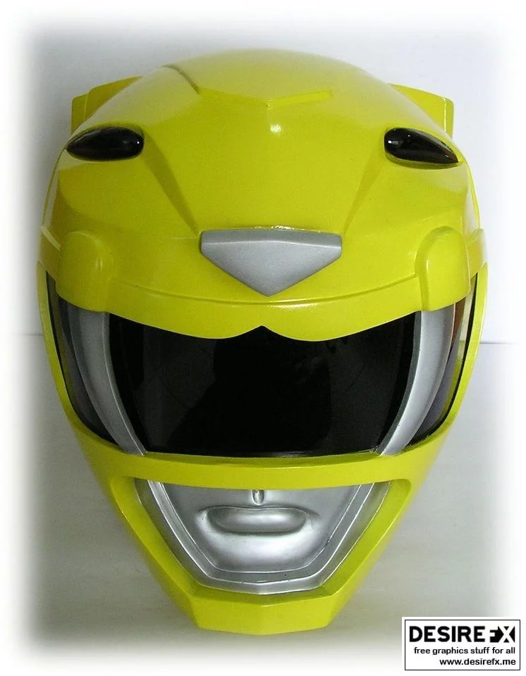 黄色战士头盔 - 防御者3D打印模型|Yellow Ranger Helmet – Power Rangers
