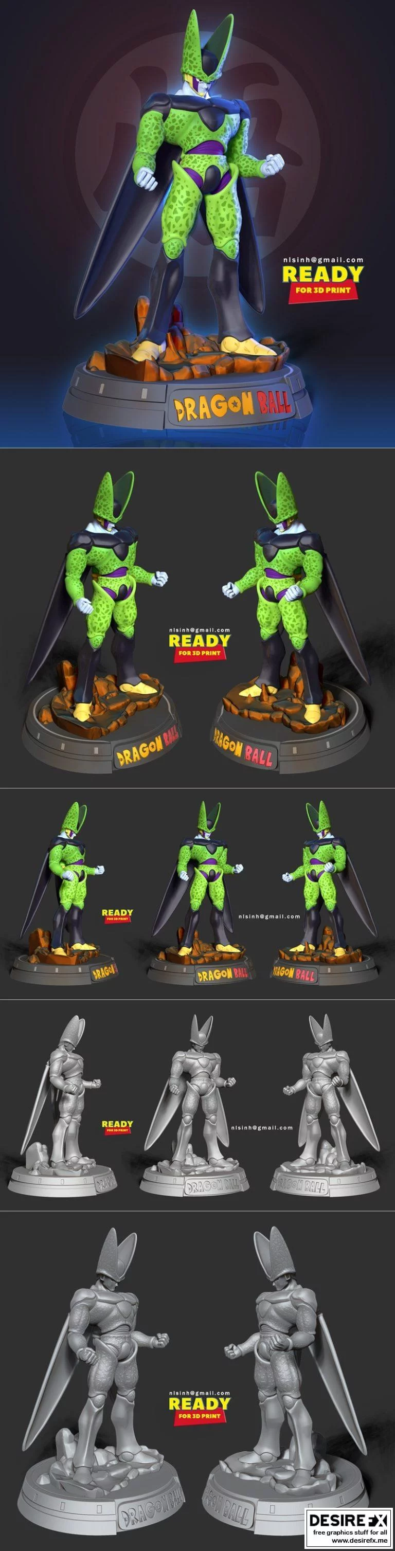 Cell - 3D打印模型设计|Cell – Dragon Ball