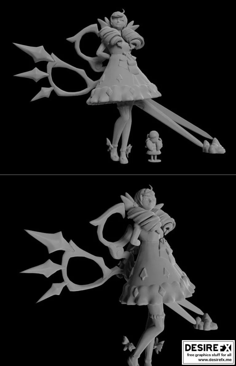 荣耀之战：Gwen 3D打印模型|Gwen – League of Legends