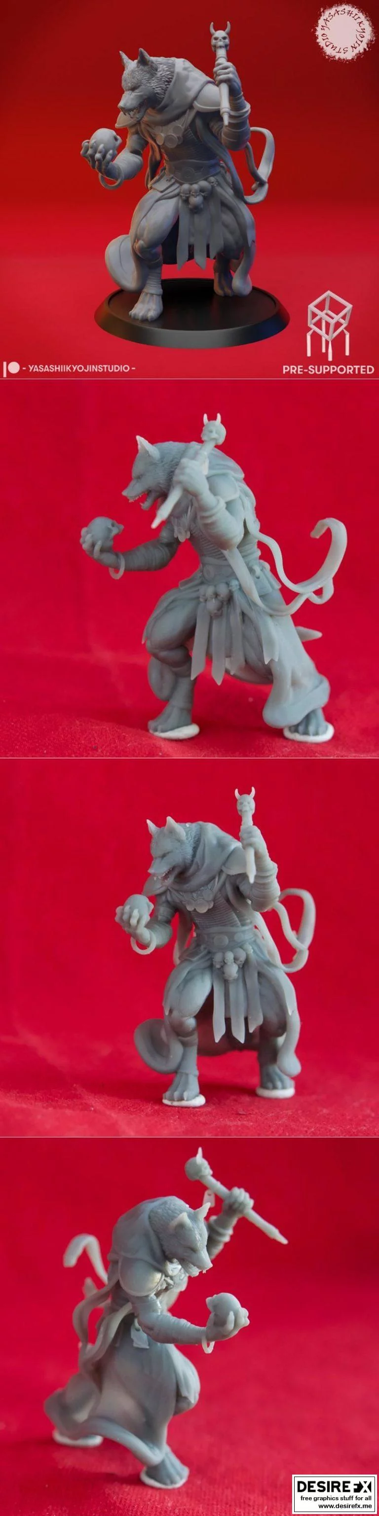 Coyote Necromancer – Tabletop Miniature