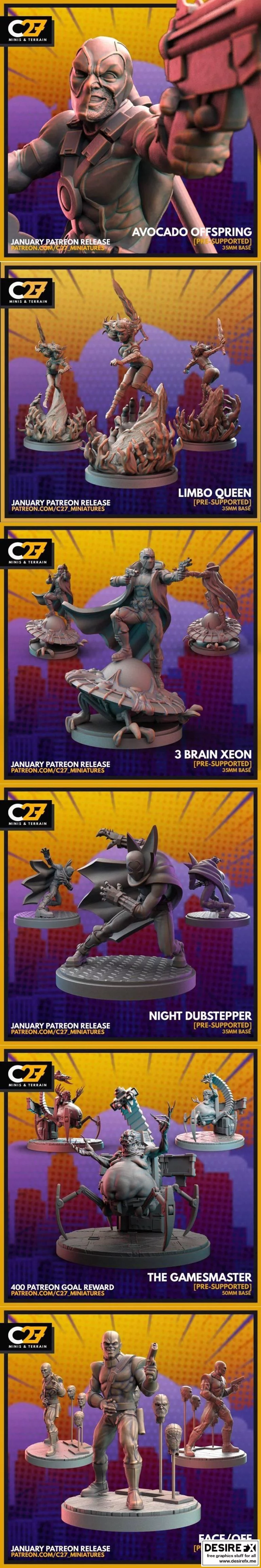 C27 – 《迷你模型宝箱》2022年1月版|C27 – Miniatures Loot Crate January 2022