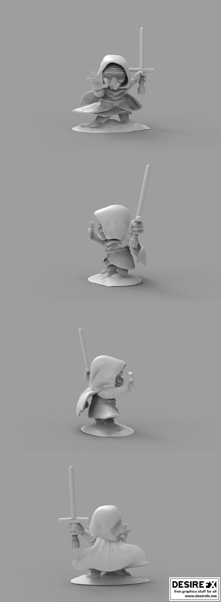 小耶鲁3D打印模型|Chibi Kylo Ren